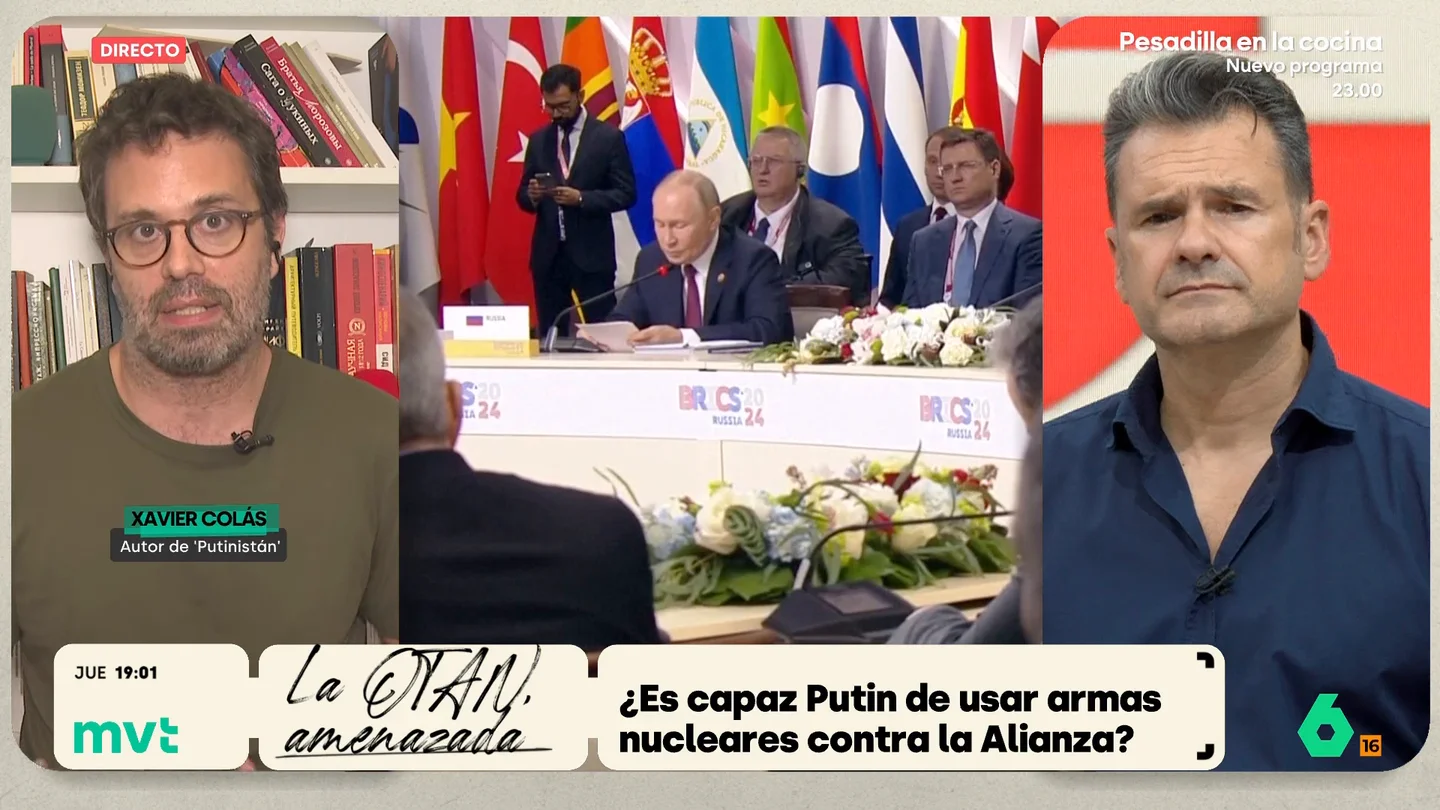 Xavier Colás predice un aumento de amenazas de Putin: "Los rusos están convencidos de que Europa sola no puede gestionar una guerra" Xavier Colás predice un aumento de amenazas de Putin: "Los rusos están convencidos de que Europa sola no puede gestionar una guerra"