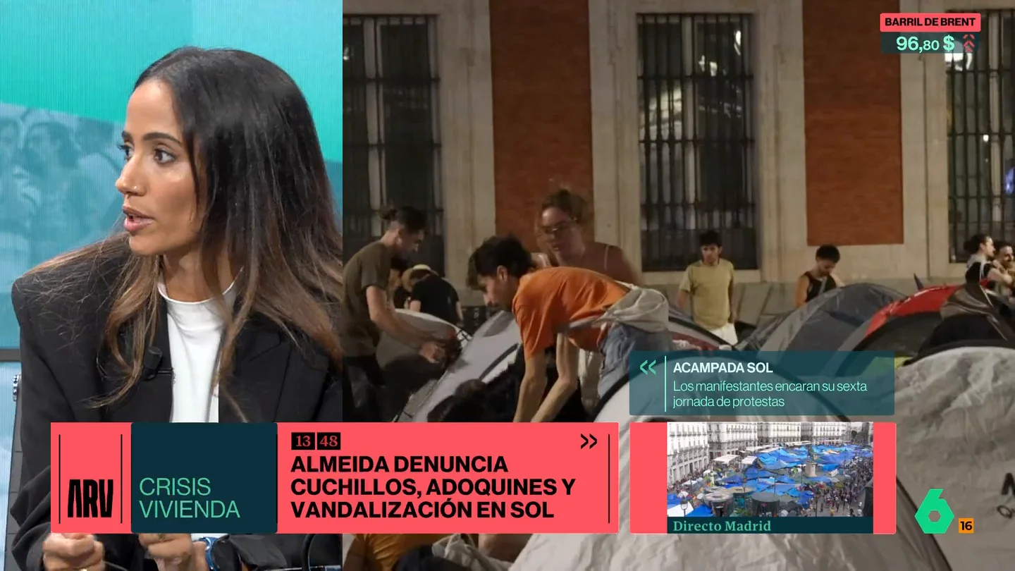 Tesh Sidi responde a los ataques de Ayuso a los acampados: "Quiere desalojarlos porque quiere instalar sus propios guateques" Tesh Sidi responde a los ataques de Ayuso a los acampados: "Quiere desalojarlos porque quiere instalar sus propios guateques"