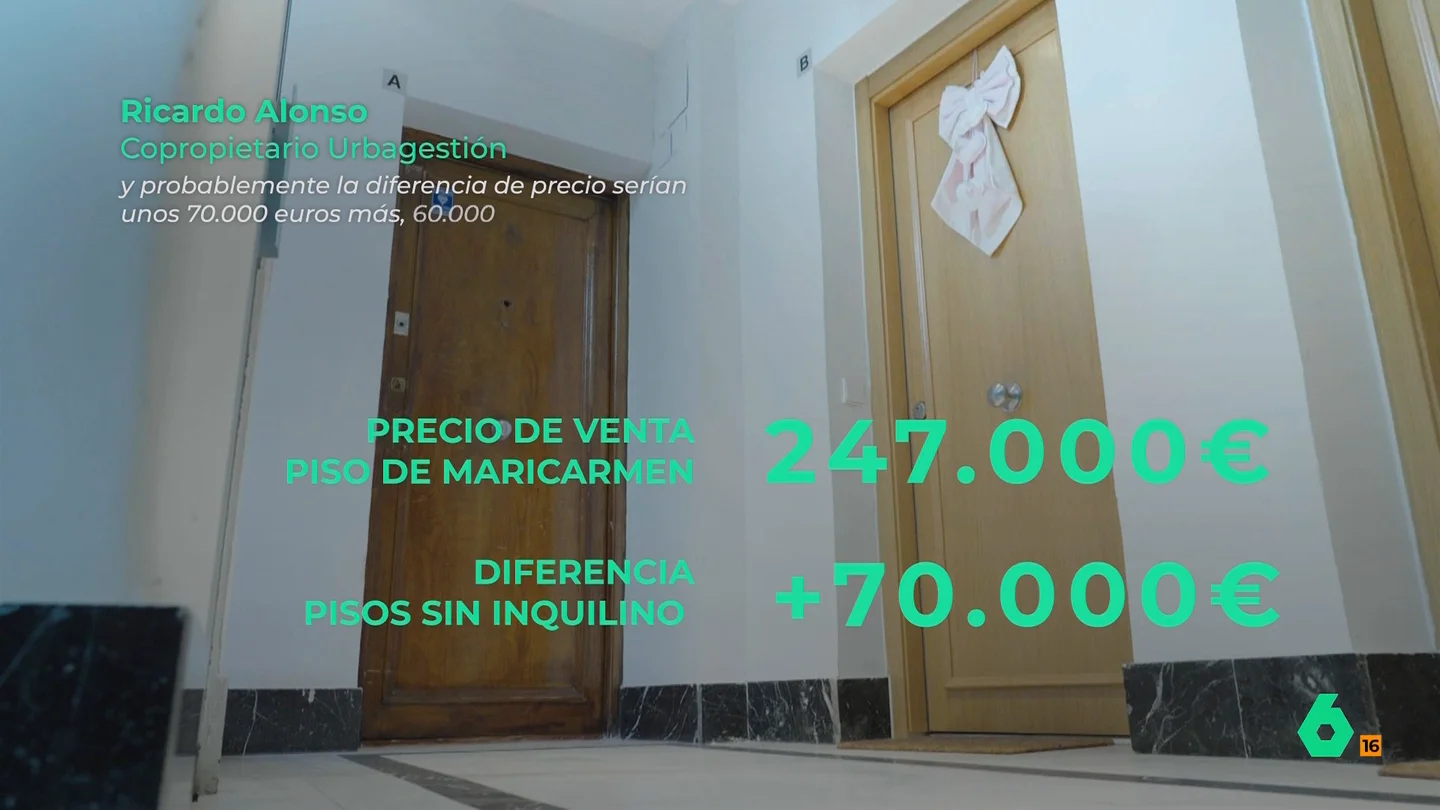 Ricardo Alonso (Urbagestión) explica que Maricarmen "ha estado 20 años sin un contrato de arrendamiento válido y vigente" El piso en el que vivía Maricarmen ha pasado por diferentes propietarios hasta llegar a los actuales, la empresa Urbagestión, que lo adquirió en 2018.