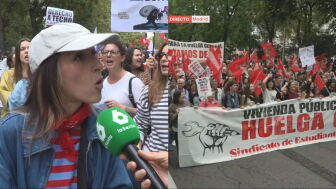 Patricia, joven que protesta por la vivienda
