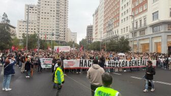 Cabecera de la marcha en Madrid