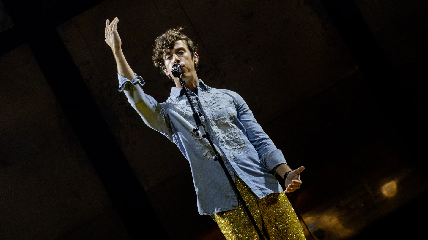 El artista Guitarricadelafuente durante su último concierto de su gira en el Movistar Arena, en Madrid. El artista Guitarricadelafuente durante su último concierto de su gira en el Movistar Arena, en Madrid.
