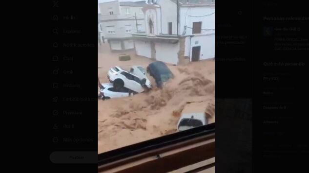 Imagen de las inundaciones en Madrigueras, Albacete