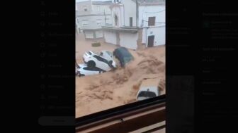 Imagen de las inundaciones en Madrigueras, Albacete