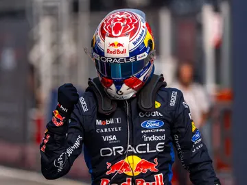 Max Verstappen celebrando su pole en el GP de Baréin Max Verstappen celebrando su pole en el GP de Baréin