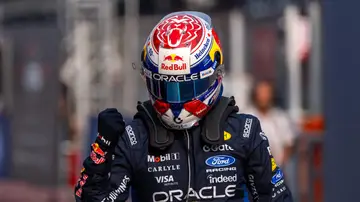 Max Verstappen celebrando su pole en el GP de Baréin Max Verstappen celebrando su pole en el GP de Baréin