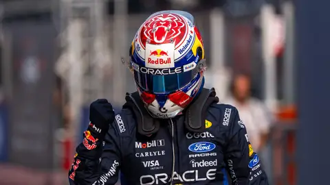 Max Verstappen celebrando su pole en el GP de Baréin Max Verstappen celebrando su pole en el GP de Baréin