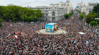 Cibeles, llena de gente