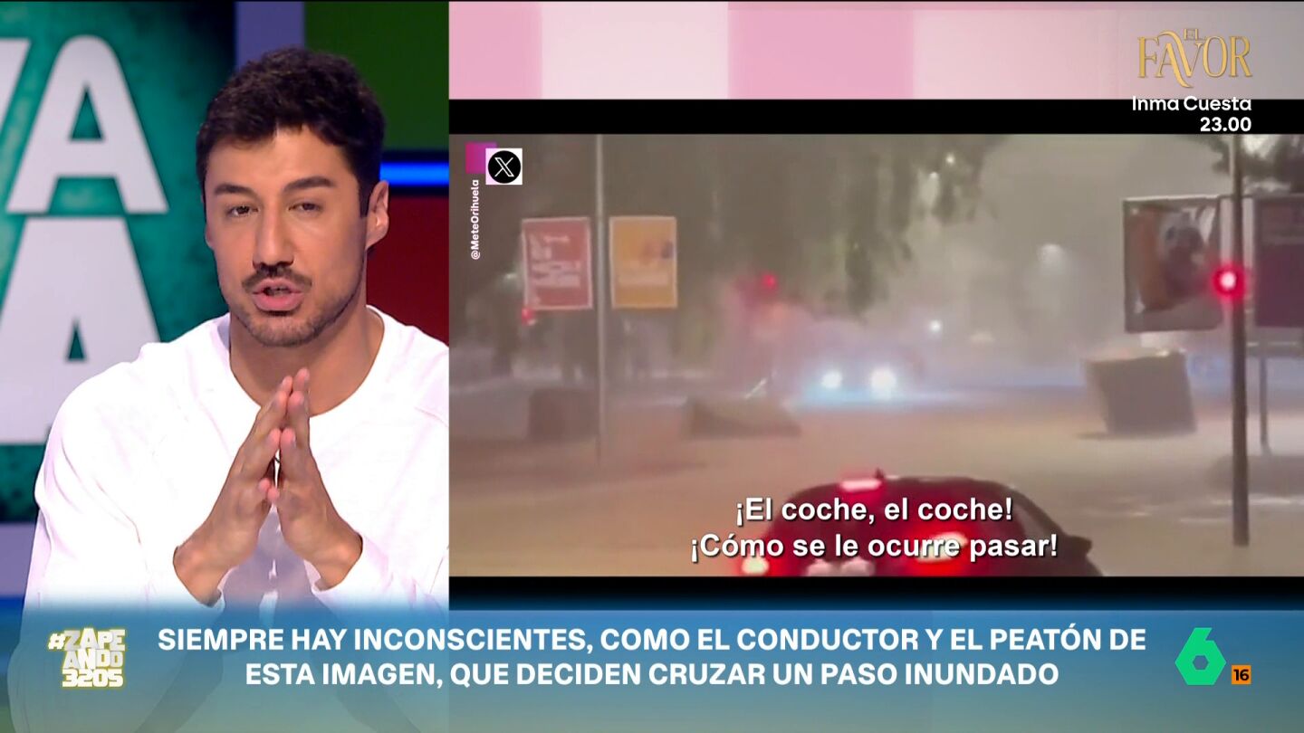 Francisco Cacho explica qu&eacute; hacer si una inundaci&oacute;n te sorprende dentro del coche: "Mantener la calma y desabrocharnos primero el cintur&oacute;n"