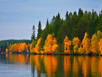 Finlandia en oto&ntilde;o, en "ruska"