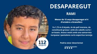 Los Mossos buscan a Rami, un ni&ntilde;o autista de 12 a&ntilde;os desaparecido en Granollers durante el temporal