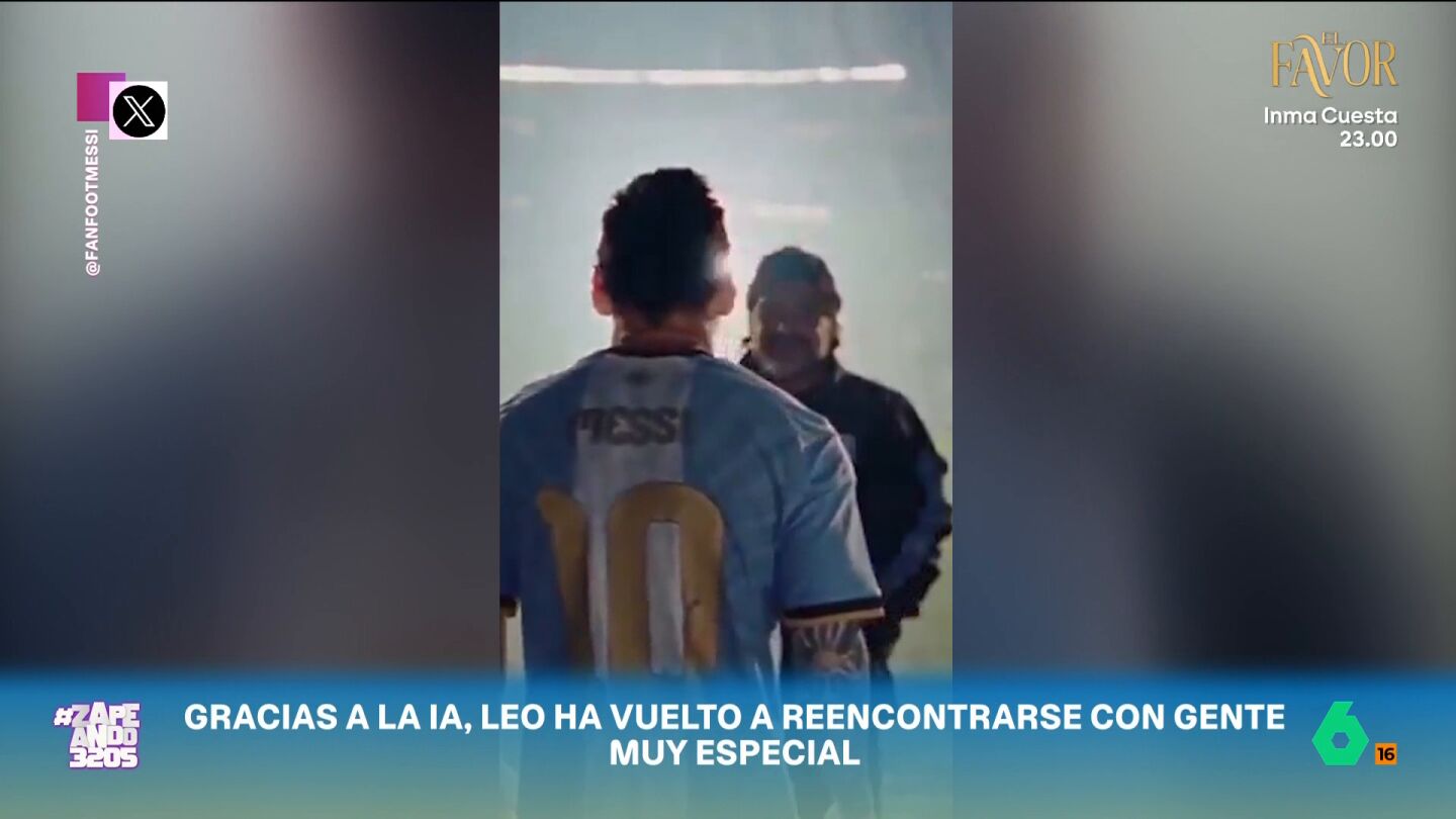 Hoy se celebra el &uacute;ltimo partido de Leo Messi con la selecci&oacute;n argentina y el '10' est&aacute; recibiendo todo tipo de homenajes, entre ellos uno generado por inteligencia artificial que le re&uacute;ne con Maradona.