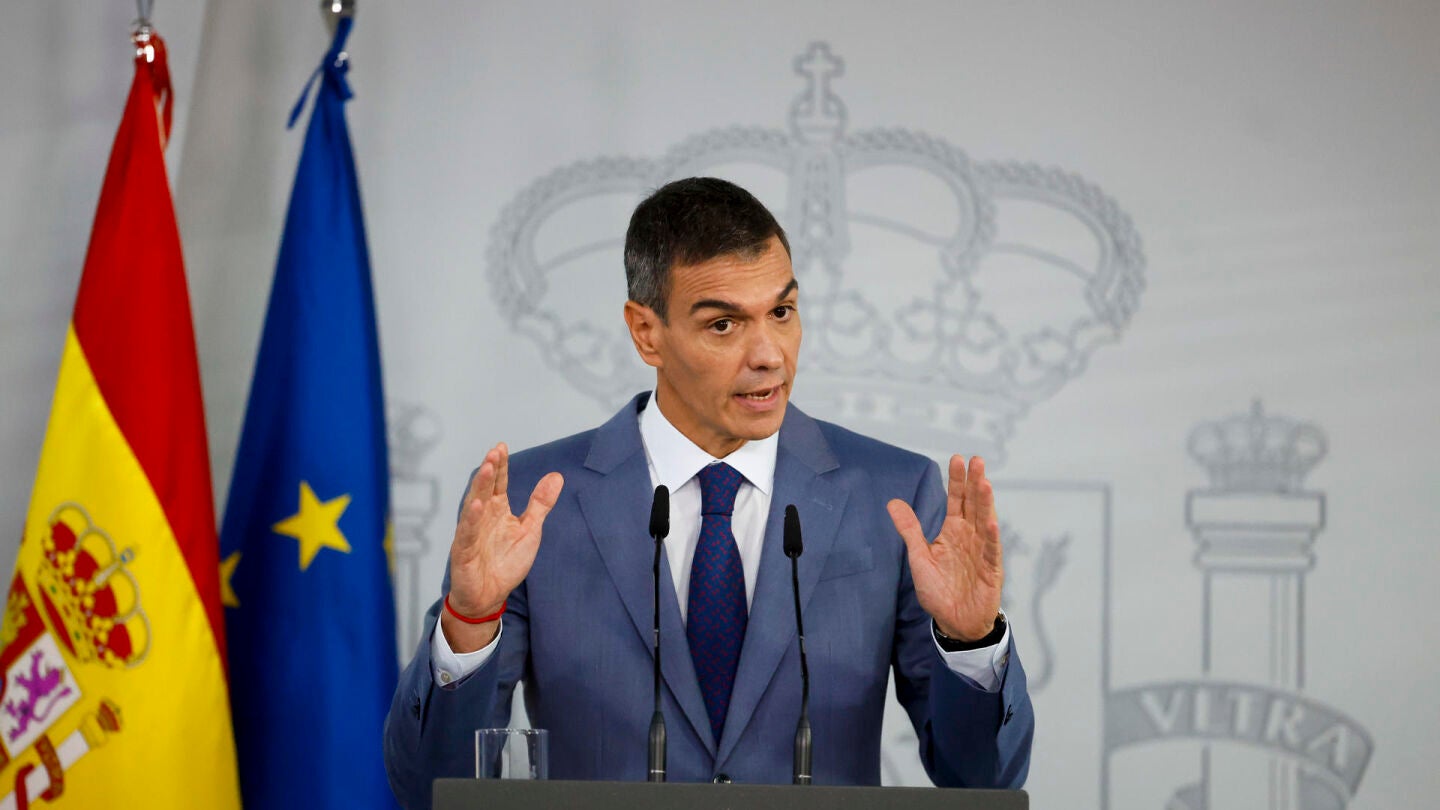 Pedro S&aacute;nchez, durante la rueda de prensa posterior al Consejo de Ministros