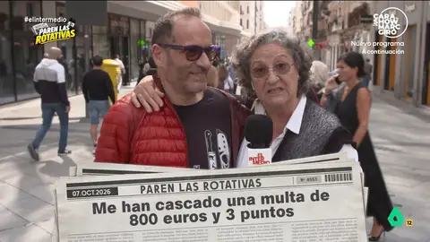 Rosario Pardo desvela en El Intermedio que le ha caído una multa de 800 euros Rosario Pardo 'informa' para 'Paren las rotativas' de que tuvo una situación con la Guardia Civil. Tenía la ITV caducada, llevaba un auricular y la Guardia Civil le acusaba de saltarse un alto. El resultado, 800 euros de multa y 3 puntos del carné.