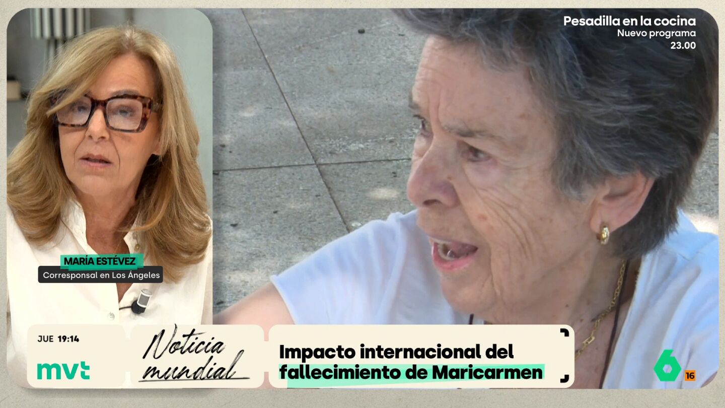 Mar&iacute;a Est&eacute;vez analiza en M&aacute;s Vale Tarde el impacto internacional de la muerte de Maricarmen y explica que su madre fue vecina suya y que tuvo trato muy cercano con ella: "Vino con mi madre a la presentaci&oacute;n de uno de mis libros".