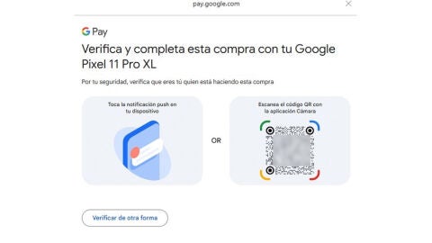 Verificando la compra desde el teléfono