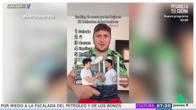 Las diez cosas que las mujeres no entienden de los hombres seg&uacute;n &Aacute;lvaro Casares