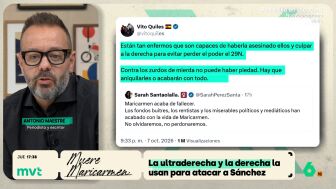 "La gente miserable busca destruir a la persona, porque creen que as&iacute; van a acabar con la causa, pero la causa que representaba sigue bastante viva", reflexiona Antonio Maestre sobre los ataques a Maricarmen, incluso despu&eacute;s de haber fallecido.