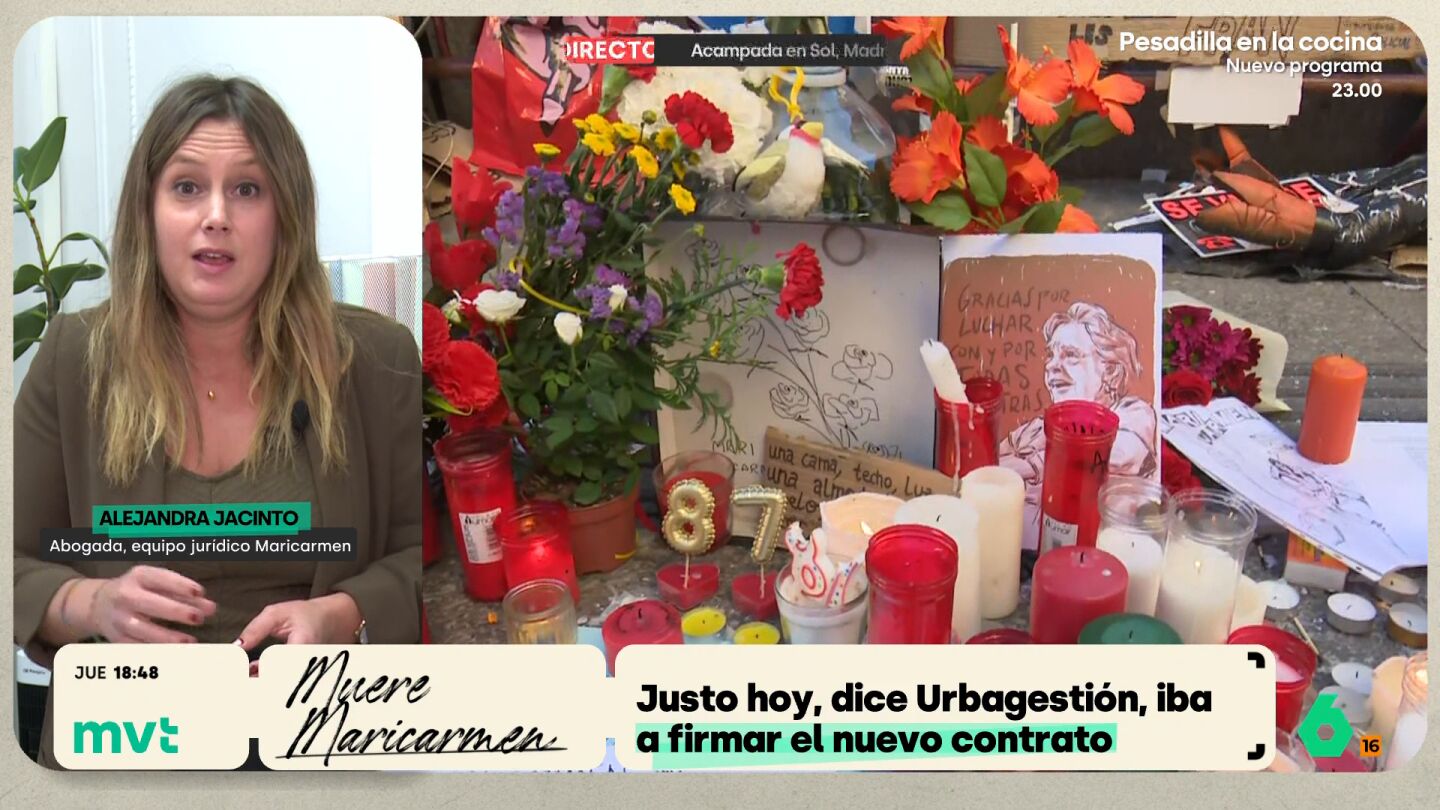 La abogada del equipo jur&iacute;dico de Maricarmen: "Llevamos a&ntilde;os tratando de frenar esta especulaci&oacute;n inmobiliaria que se lleva vidas por delante"