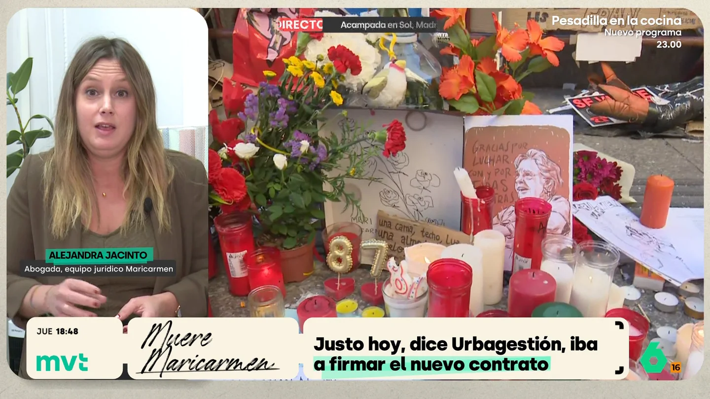 La abogada del equipo jurídico de Maricarmen: "Llevamos años tratando de frenar esta especulación inmobiliaria que se lleva vidas por delante" La abogada del equipo jurídico de Maricarmen: "Llevamos años tratando de frenar esta especulación inmobiliaria que se lleva vidas por delante"