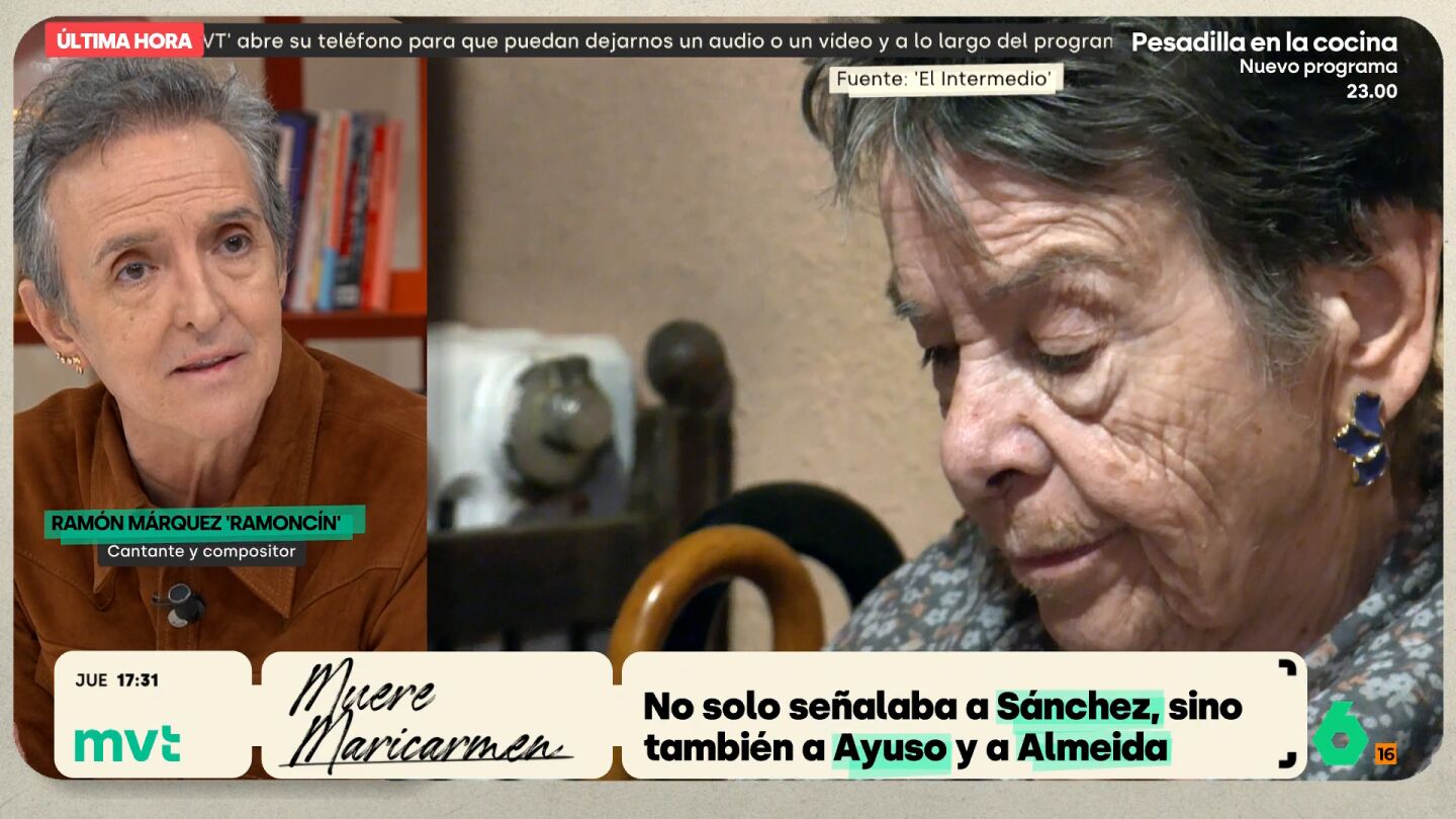 Ramonc&iacute;n, sobre la muerte de Maricarmen: "Es el colof&oacute;n a la mayor miseria humana que estamos viviendo"