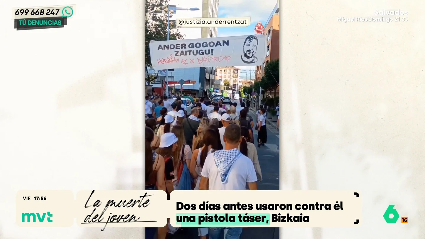 Un vídeo reaviva la polémica por la muerte de Ander Sáenz tras ser reducido por la Policía en Santurtzi Un vídeo reaviva la polémica por la muerte de Ander Sáenz tras ser reducido por la Policía en Santurtzi