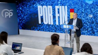 El secretario general y director de campa&ntilde;a del PP, Miguel Tellado.