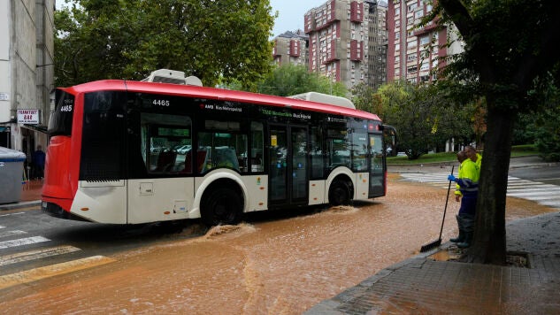 Aspecto de la zona de Canyelles en Barcelona tras el temporal