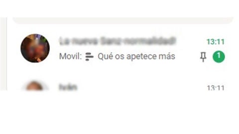 Nuevo icono de encuesta en WhatsApp