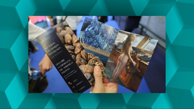 Publicidad machista en una feria de marisco en Vigo