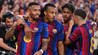 Gabriel Jes&uacute;s, Jules Kound&eacute;, Lamine Yamal y Gavi