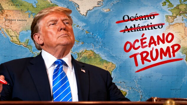 Nuevo ataque de ego de Trump: sugiere rebautizar el Atl&aacute;ntico o el Pac&iacute;fico como "oc&eacute;ano Trump"