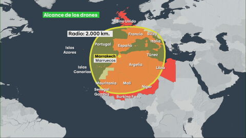 Radio de acci&oacute;n de los drones Irifi