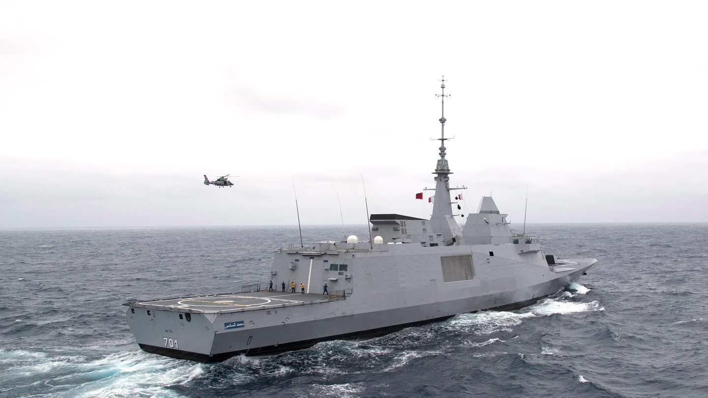 La fragata Mohammed VI de la Armada Real Marroquí transita por el Océano Atlántico en 2018 La fragata Mohammed VI de la Armada Real Marroquí transita por el Océano Atlántico en 2018