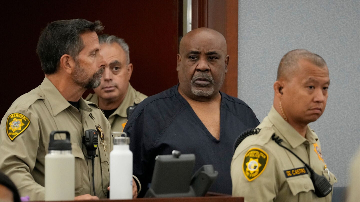 Duane Davis llega a la audiencia de sentencia tras ser declarado culpable del asesinato del rapero Tupac Shakur