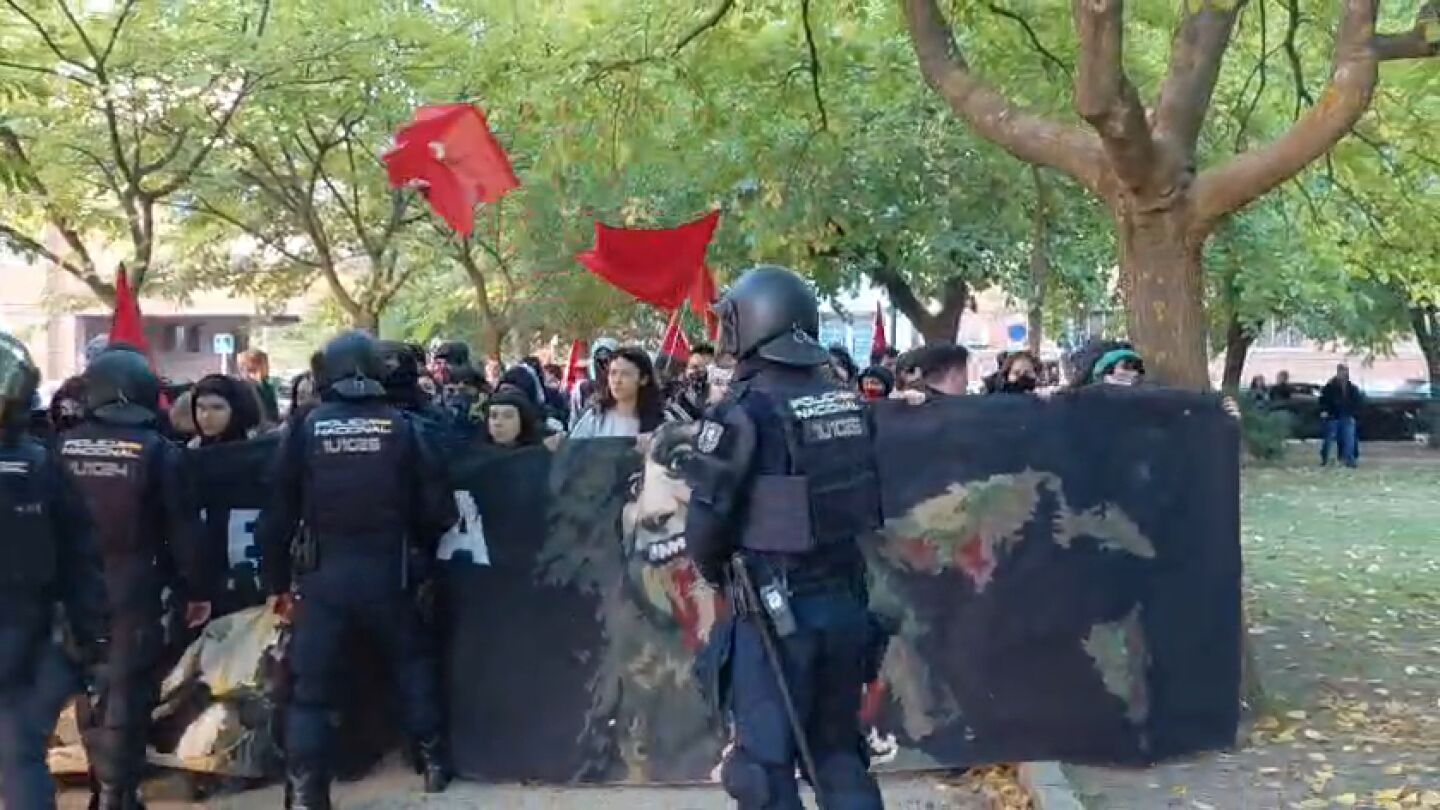 Protesta en la Universidad Complutense de Madrid dentro de la huelga en Educaci&oacute;n