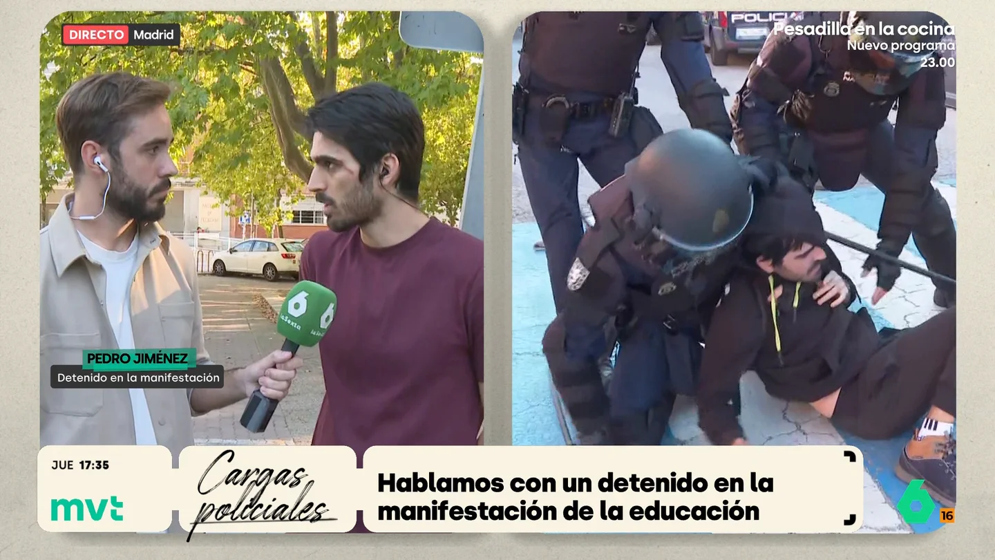 Pedro, manifestante detenido en la Complutense Pedro, manifestante detenido en la Complutense