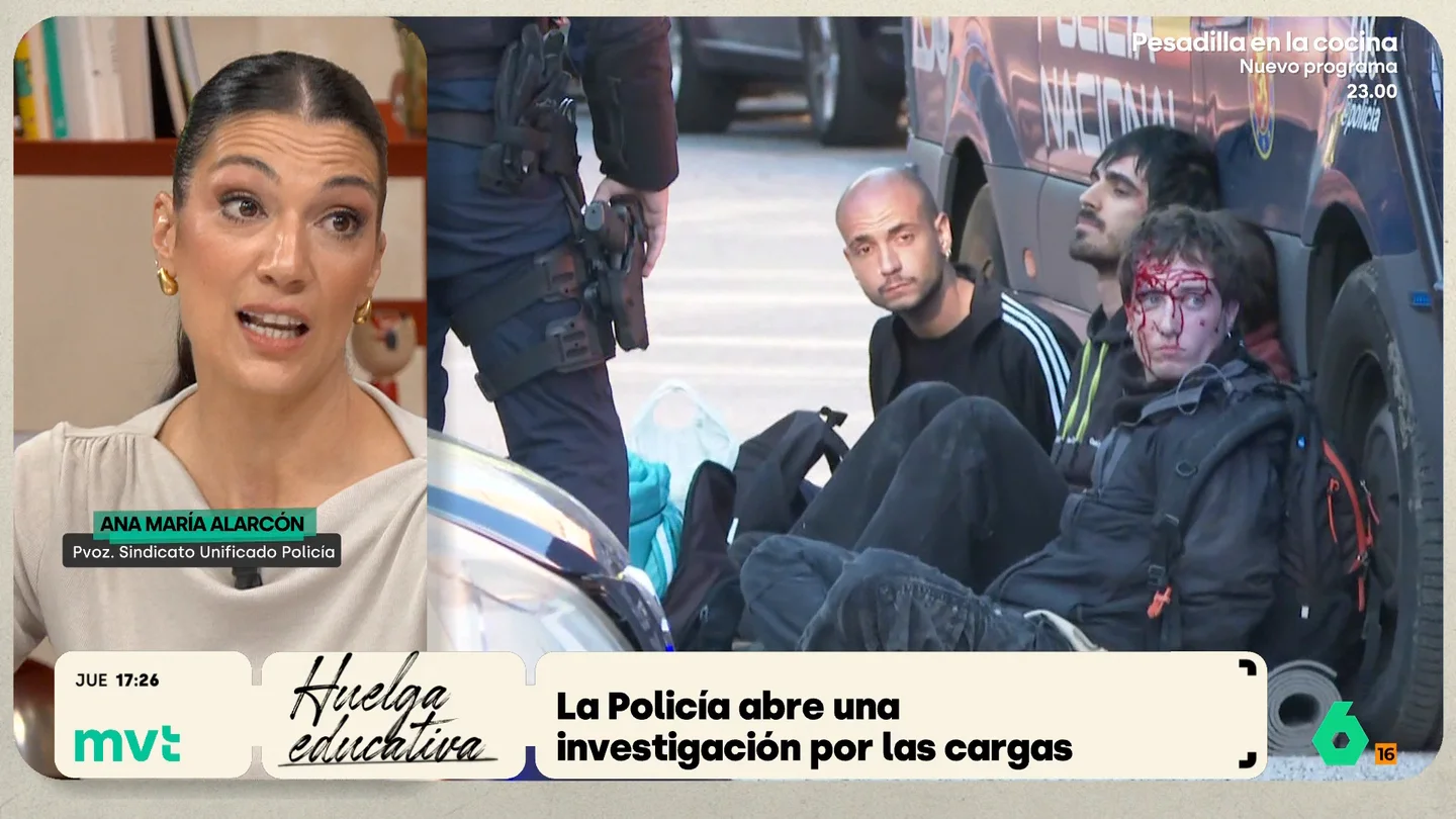 Ana Alarcón, del SUP, sobre la actuación de la Policía en la huelga educativa Ana Alarcón, del SUP, sobre la actuación de la Policía en la huelga educativa