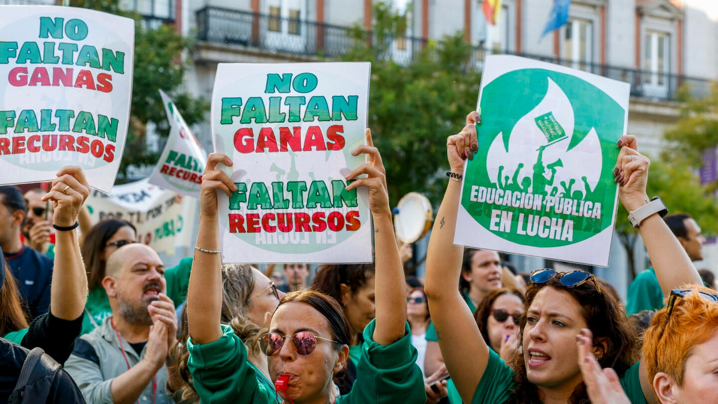 Segunda jornada de huelga indefinida por la Educación en Madrid