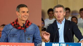 El l&iacute;der del PSOE, Pedro S&aacute;nchez y el del PP, Alberto N&uacute;&ntilde;ez Feij&oacute;o