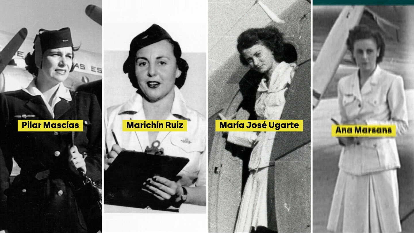 "Antes regal&aacute;bamos tabaco a los pasajeros": se cumplen 80 a&ntilde;os de la llegada de las azafatas a los vuelos comerciales en Espa&ntilde;a