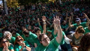 El Comit&eacute; de Huelga Unitario de la Educaci&oacute;n P&uacute;blica de la Comunidad de Madrid celebra una asamblea abierta con el profesorado en huelga