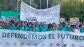 Manifestaci&oacute;n por la huelga indefinida en la ense&ntilde;anza p&uacute;blica no universitaria de Madrid este viernes.