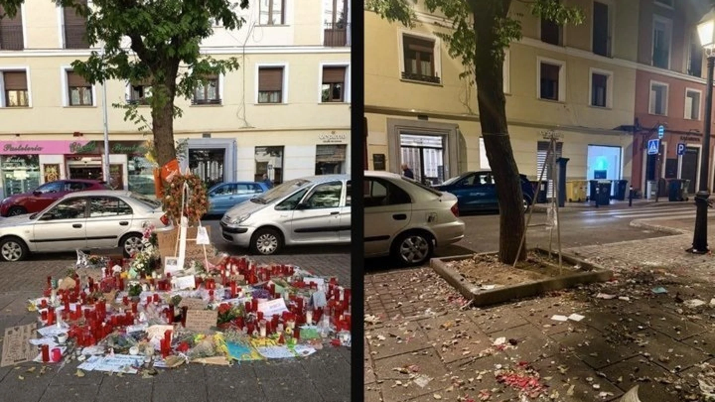 El altar en honor a Maricarmen, destruido El altar en honor a Maricarmen, destruido