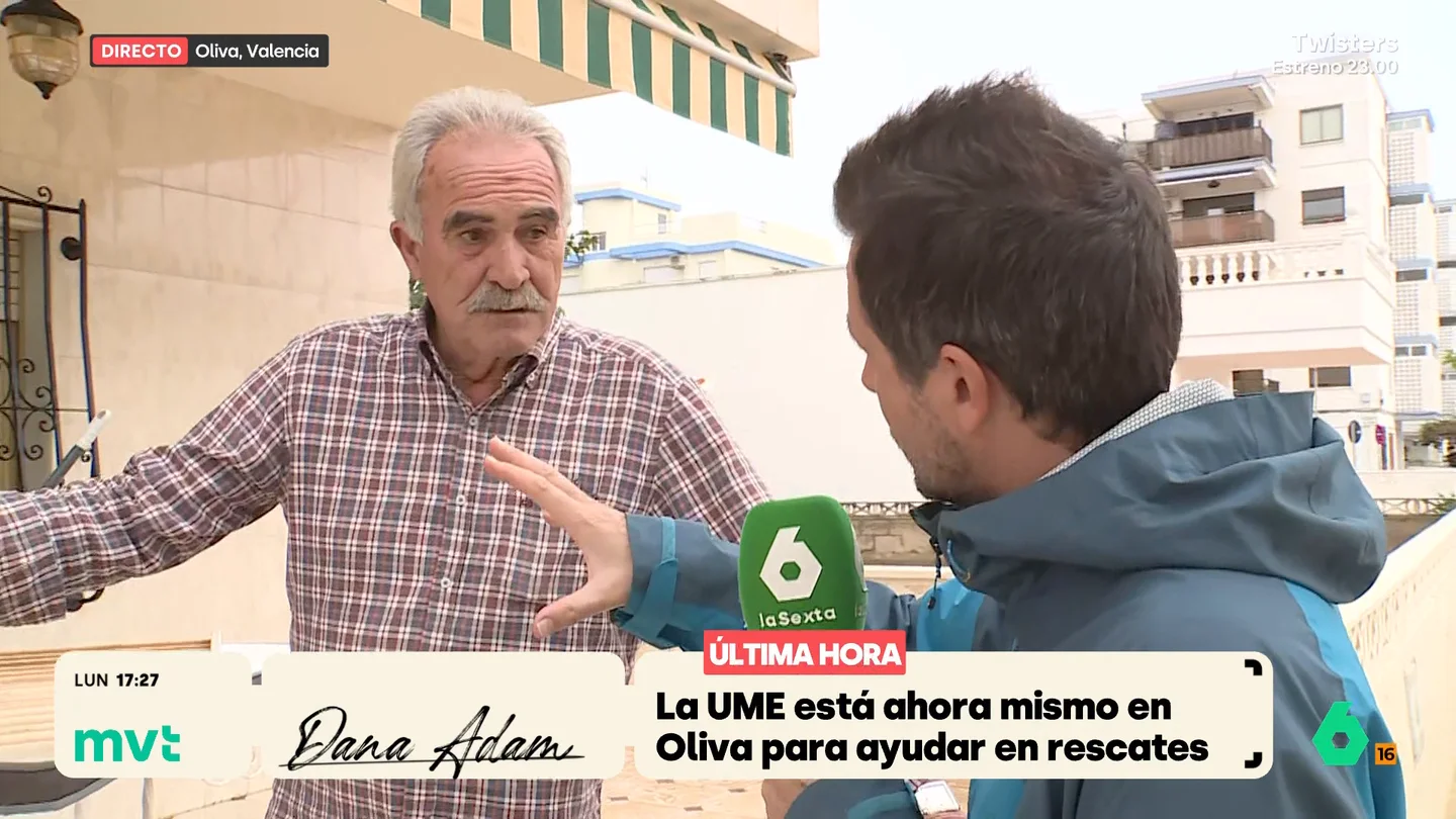 José Luis, afectado por la DANA en Oliva. josé luis MVT