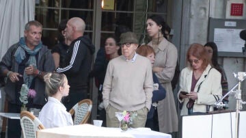Woody Allen durante el rodaje en Madrid de su pr&oacute;xima pel&iacute;cul