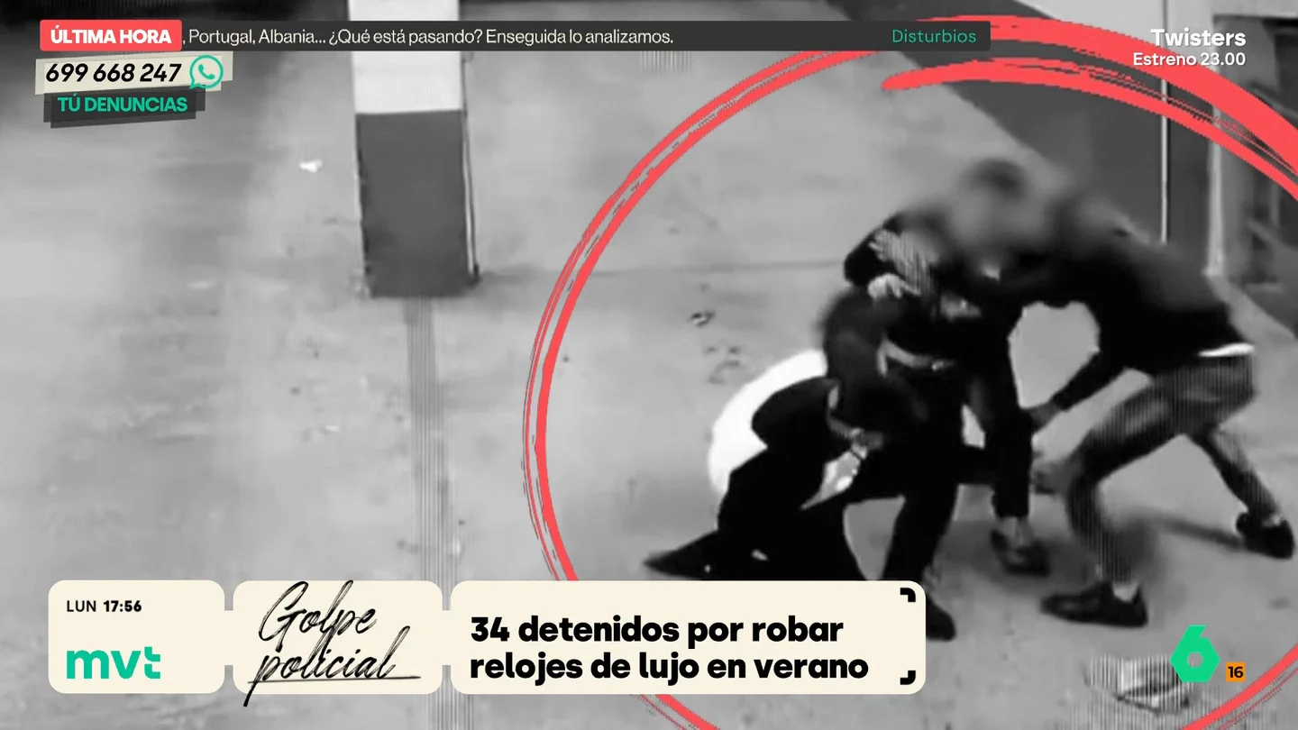 Golpe a las bandas de ladrones de relojes de lujo: 34 personas detenidas por robar con violencia relojes de hasta medio millón de euros La Policía Nacional ha detenido a 34 personas que formarían parte de bandas especializadas en el robo de relojes de alta gama. Se les atribuyen hasta 28 robos con violencia en zonas de Ibiza, Barcelona o la Costa del Sol.