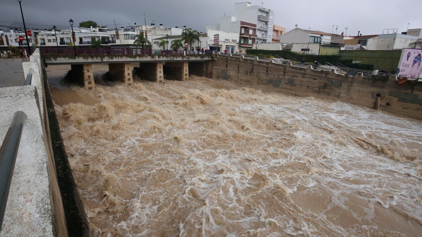 Vista de las inundaciones a consecuencia del paso de la dana Adam en la localidad alicantina de Els Poblets