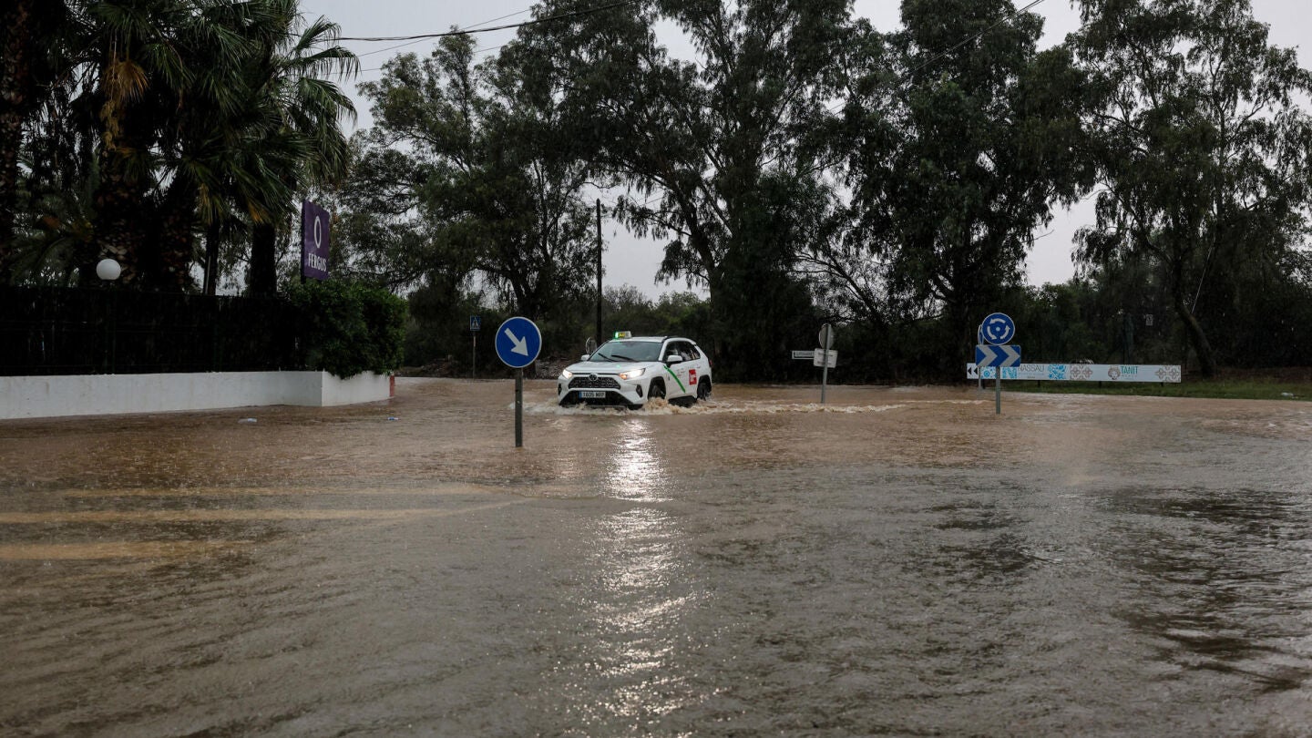 Efecto de las lluvias en Ibiza.