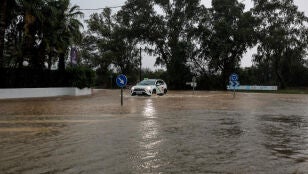 Efecto de las lluvias en Ibiza.